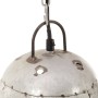 Lámpara colgante industrial redonda 25 W plateada 32 cm E27