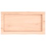 Estante de pared madera maciza roble sin tratar 60x30x(2-6) cm