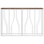 Mesa consola acero inoxidable y madera maciza reciclada