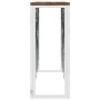 Mesa consola acero inoxidable y madera maciza reciclada