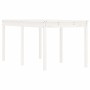 Mesa de jardín madera maciza pino blanco 159,5x82,5x76 cm