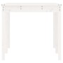 Mesa de jardín madera maciza pino blanco 159,5x82,5x76 cm
