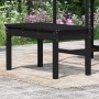 Banco de jardín madera maciza pino negro 80x44x45 cm