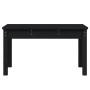 Banco de jardín madera maciza pino negro 80x44x45 cm