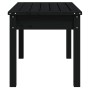 Banco de jardín madera maciza pino negro 80x44x45 cm