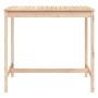 Mesa de jardín madera maciza de pino 121x82,5x110 cm