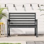 Banco de jardín madera maciza de pino gris 109x48x91,5 cm
