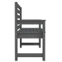 Banco de jardín madera maciza de pino gris 109x48x91,5 cm