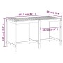 Mesa de jardín madera maciza de pino gris 203,5x90x110 cm
