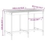 Mesa de jardín madera maciza pino gris 159,5x82,5x110 cm