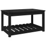 Mesa de jardín madera maciza pino negro 82,5x50,5x45 cm