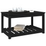 Mesa de jardín madera maciza pino negro 82,5x50,5x45 cm