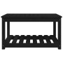 Mesa de jardín madera maciza pino negro 82,5x50,5x45 cm