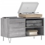 Mueble de discos madera de ingeniería gris Sonoma 85x38x48 cm