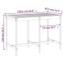 Mesa de jardín madera maciza de pino 159,5x82,5x110 cmcm