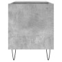 Mueble de discos madera de ingeniería gris hormigón 85x38x48 cm