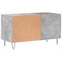 Mueble de discos madera de ingeniería gris hormigón 85x38x48 cm