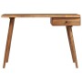 Escritorio de madera maciza de acacia 110x50x76 cm