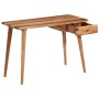 Escritorio de madera maciza de acacia 110x50x76 cm