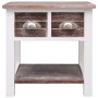 Mesa auxiliar madera de Paulownia marrón 40x40x40 cm