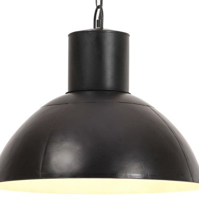 Lámpara colgante redonda negra 25 W 48 cm E27