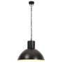Lámpara colgante redonda negra 25 W 48 cm E27