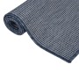 Alfombra de exterior de tejido plano azul 80x250 cm