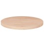 Superficie de mesa redonda madera de roble sin tratar Ø40x2,5cm