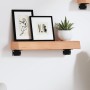 Estante de pared madera de roble tratada marrón claro 40x10x6cm