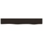 Estante de pared madera roble tratada marrón oscuro 80x10x6 cm
