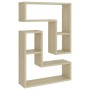Estantes de pared 2 uds contrachapado roble Sonoma 50x15x50 cm