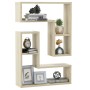 Estantes de pared 2 uds contrachapado roble Sonoma 50x15x50 cm