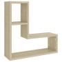 Estantes de pared 2 uds contrachapado roble Sonoma 50x15x50 cm