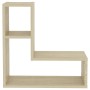 Estantes de pared 2 uds contrachapado roble Sonoma 50x15x50 cm