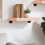 Estante de pared madera maciza de roble sin tratar 40x20x6 cm