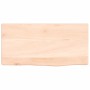 Estante de pared madera maciza de roble sin tratar 40x20x6 cm