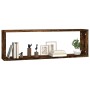 Estante cúbico de pared 4 uds madera roble ahumado 80x15x26,5cm
