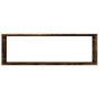Estante cúbico de pared 4 uds madera roble ahumado 80x15x26,5cm