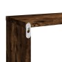 Estante cúbico de pared 4 uds madera roble ahumado 80x15x26,5cm