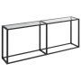 Mesa consola vidrio templado transparente 200x35x75,5 cm