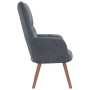 Sillón de relax de terciopelo gris oscuro