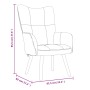 Sillón de relax de terciopelo gris oscuro