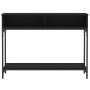 Mesa consola madera de ingeniería negra 100x30,5x75 cm