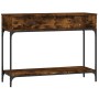 Mesa consola madera de ingeniería roble ahumado 100x34,5x75 cm