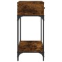 Mesa consola madera de ingeniería roble ahumado 100x34,5x75 cm
