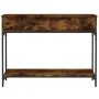 Mesa consola madera de ingeniería roble ahumado 100x34,5x75 cm