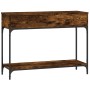 Mesa consola madera de ingeniería roble ahumado 100x34,5x75 cm