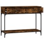 Mesa consola madera de ingeniería roble ahumado 100x34,5x75 cm