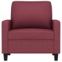 Sillón de tela rojo tinto 60 cm