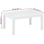 Mesa de jardín de plástico blanco 78x55x38 cm